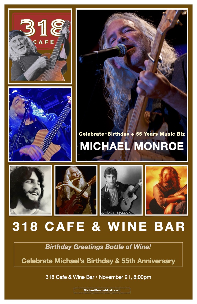 Celebrate Michael’s Birthday & 55th Music Biz Anniversary! 318 Cafe & Wine Bar
